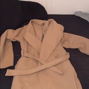 Beige pea coat